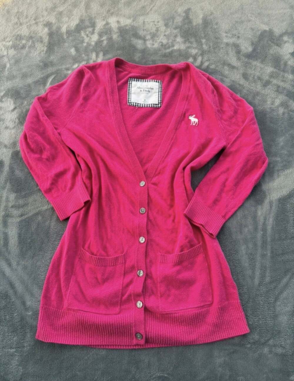 Abercrombie & Fitch Cardigan Size M Pink V-Neck